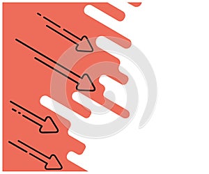 Drop chart. flat illustration .